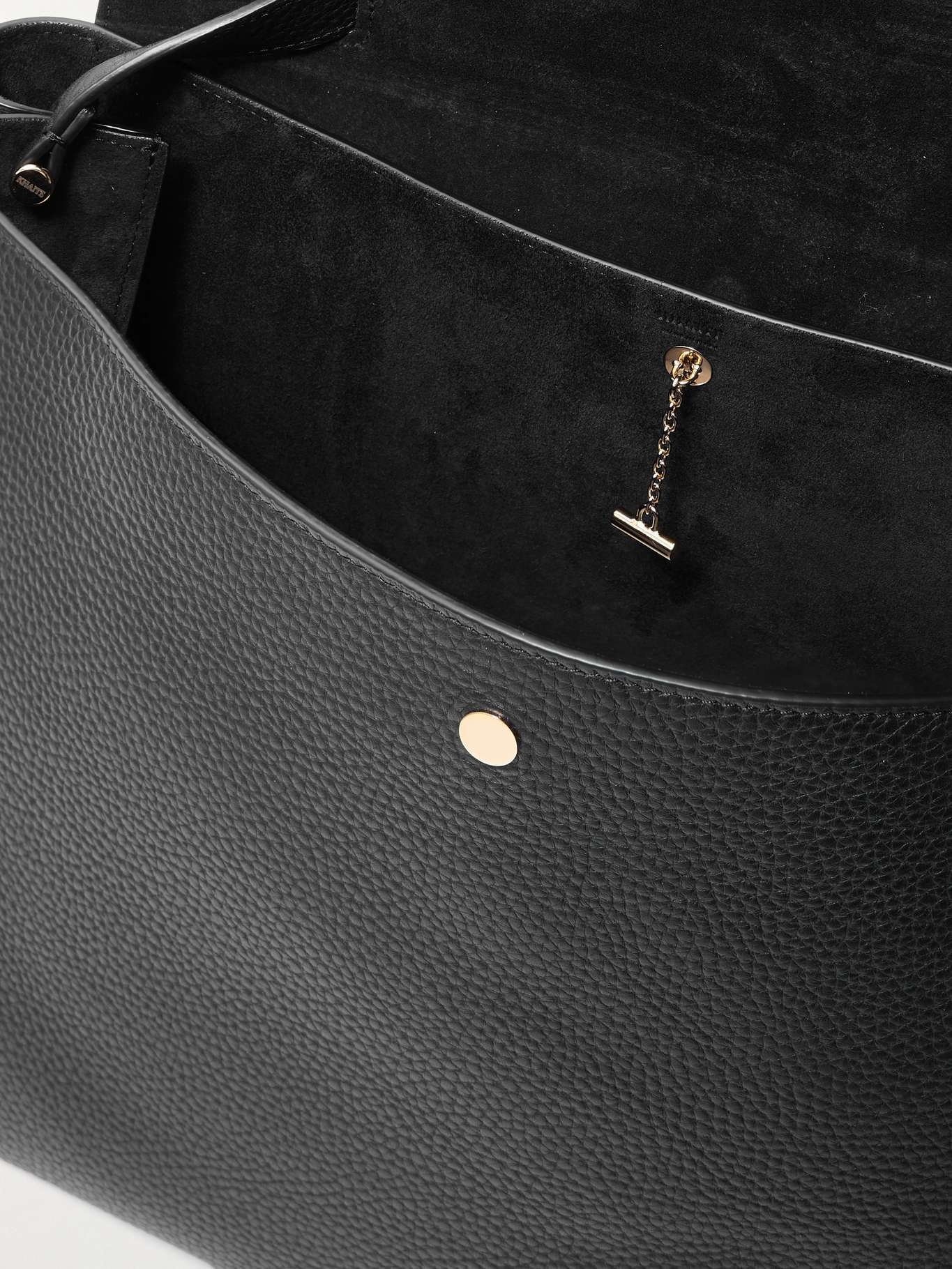 Lia large textured-leather tote - 5