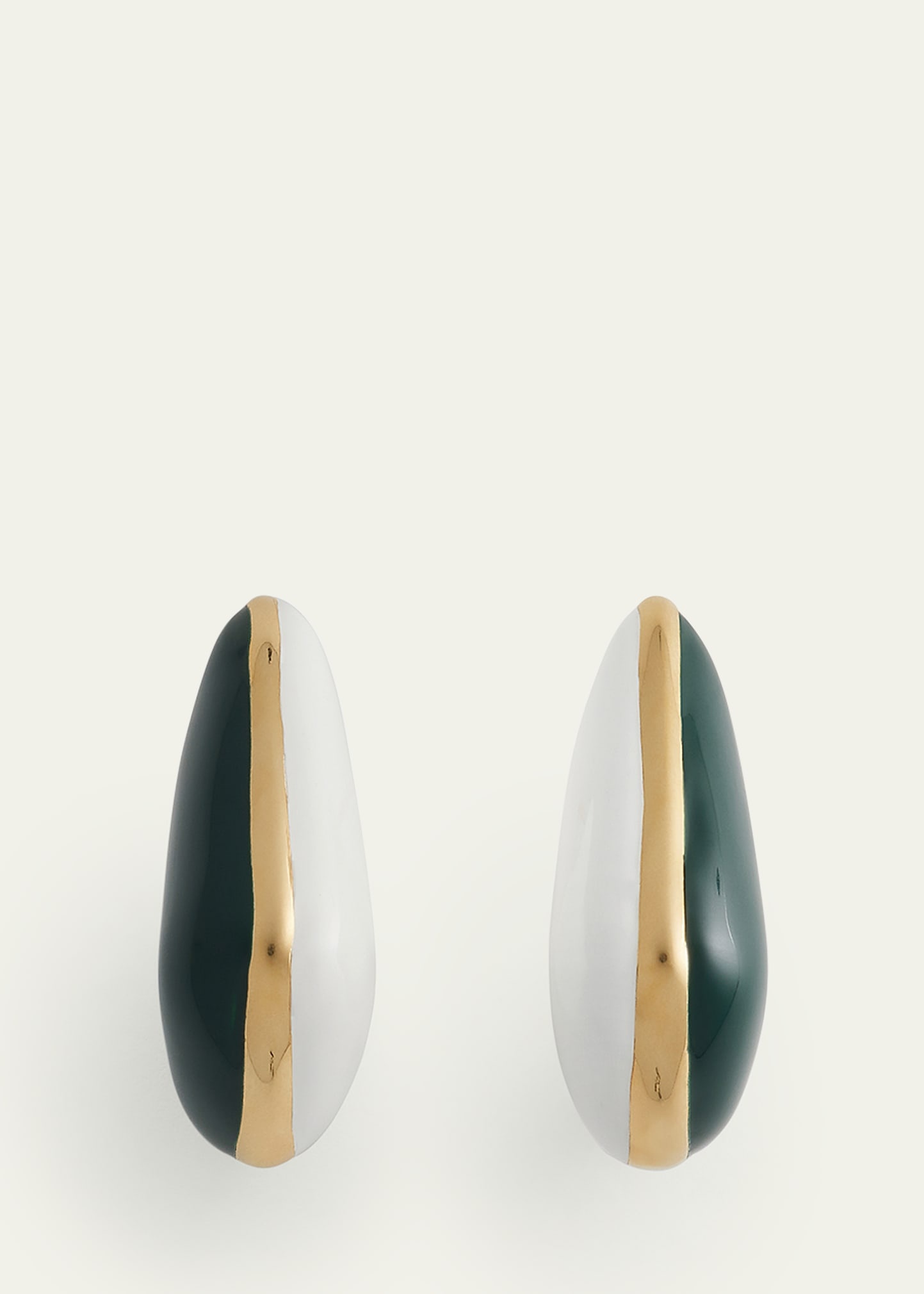 Small Fin Enamel Earrings - 2