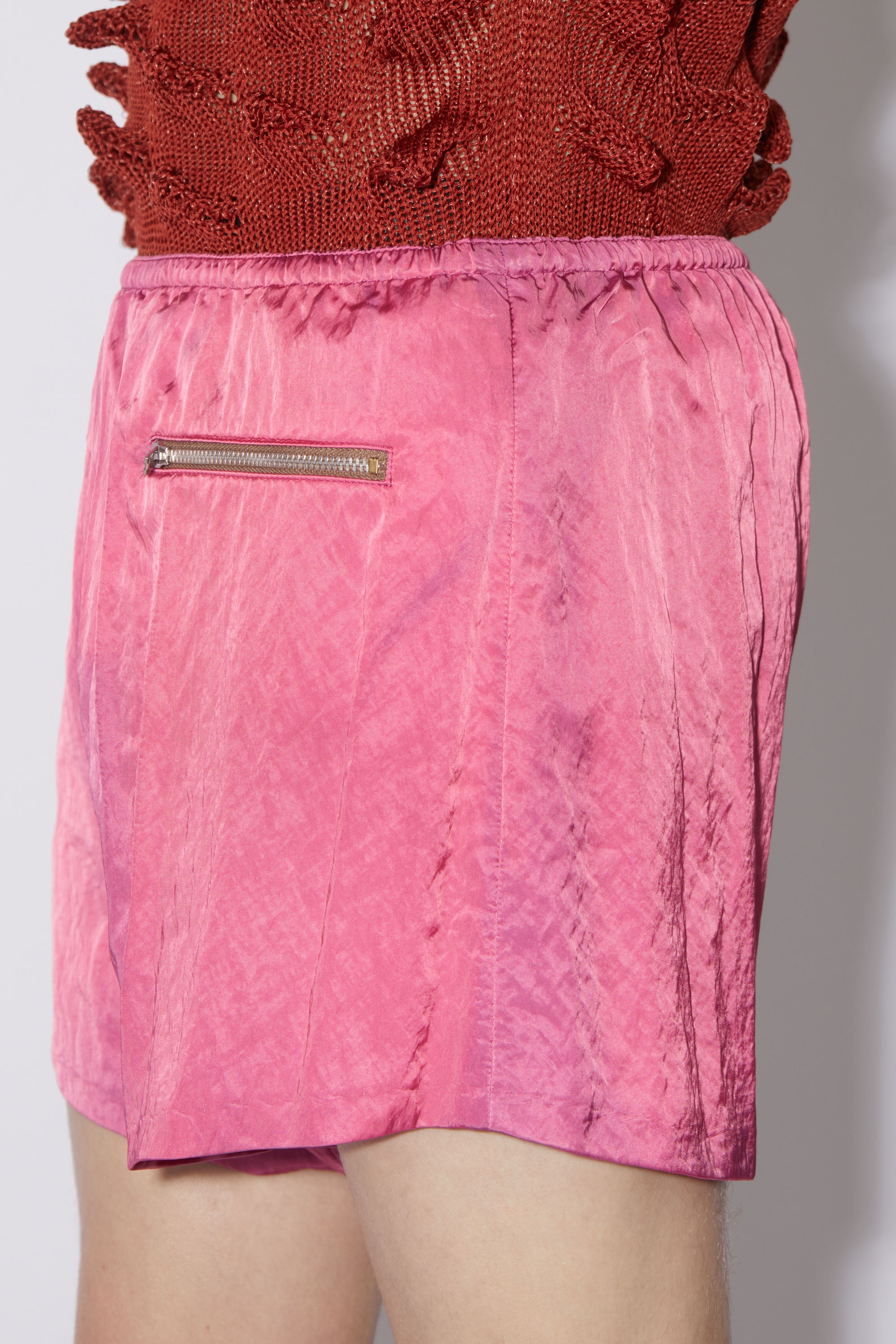 Satin shorts - Fuchsia pink - 5