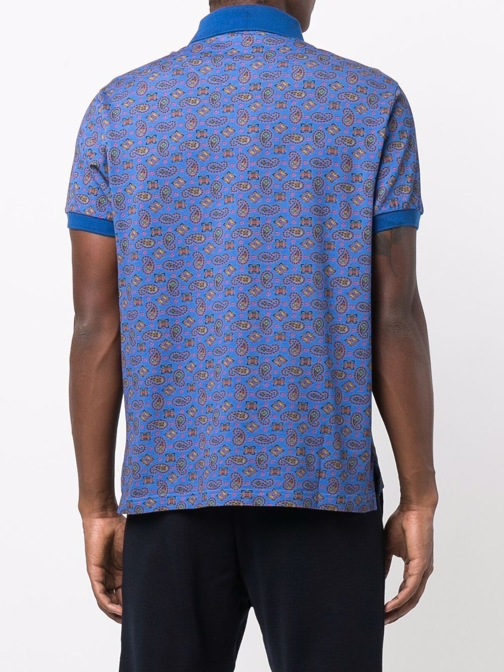 paisley-print short-sleeve polo shirt - 4