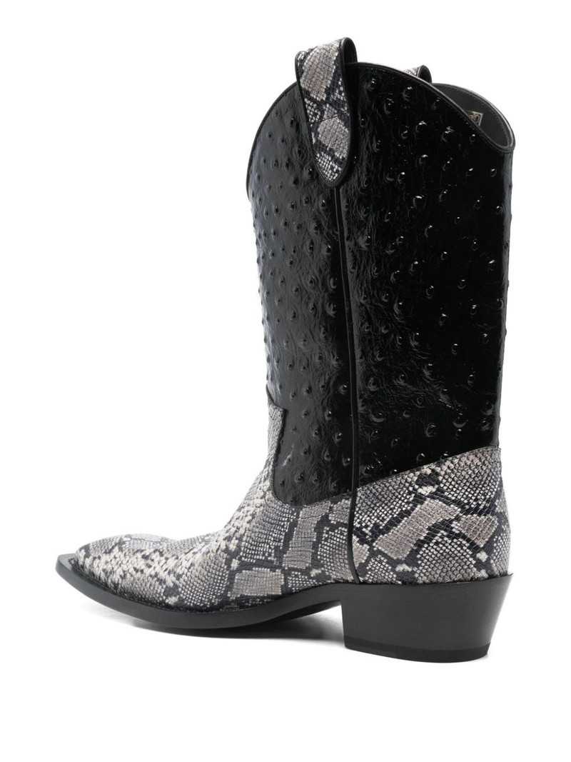 snakeskin-embossed cowboy boot 3