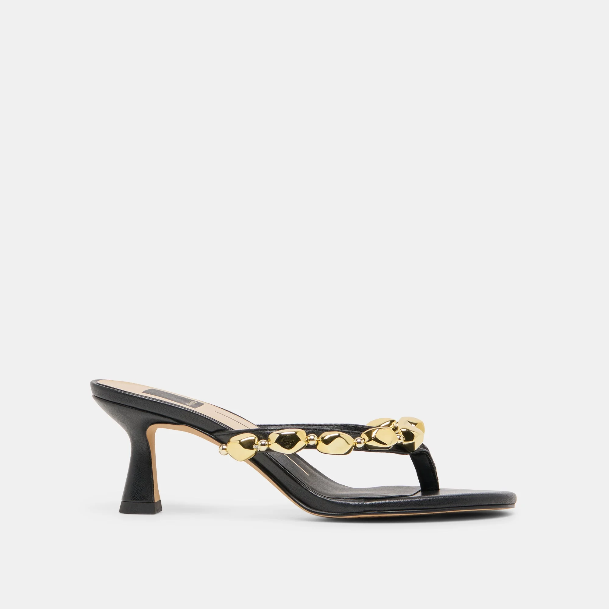 DAKSIE HEELS BLACK LEATHER - 1