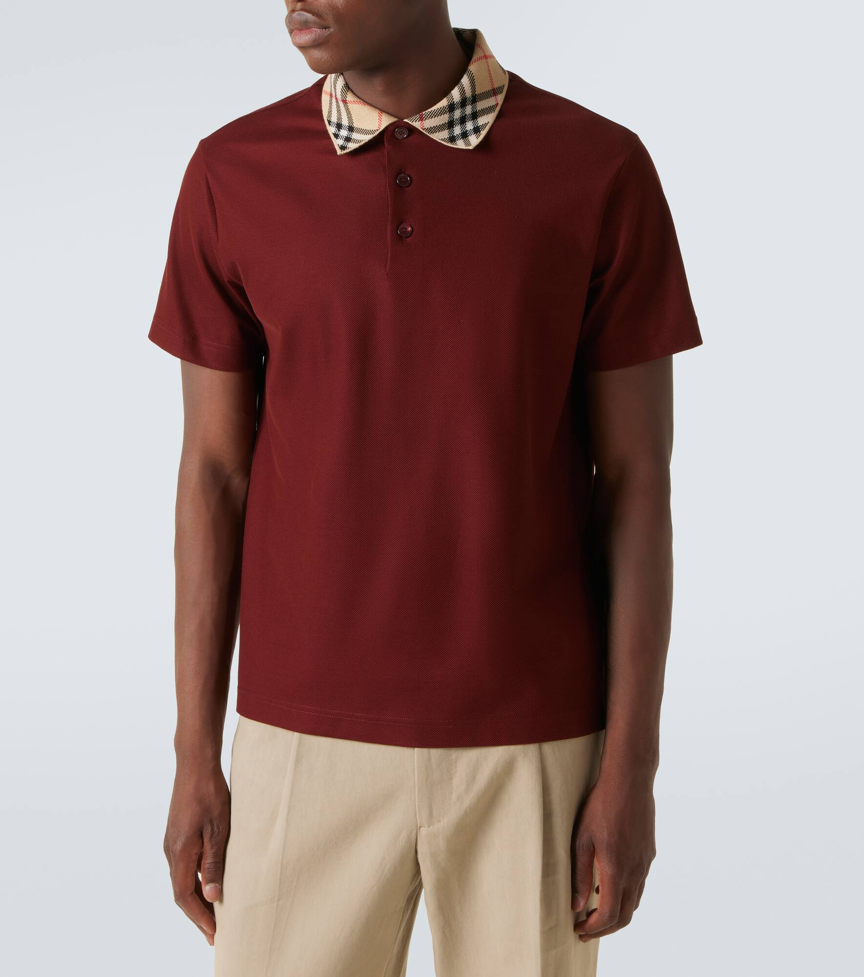 Burberry Check cotton piqué polo shirt - 3