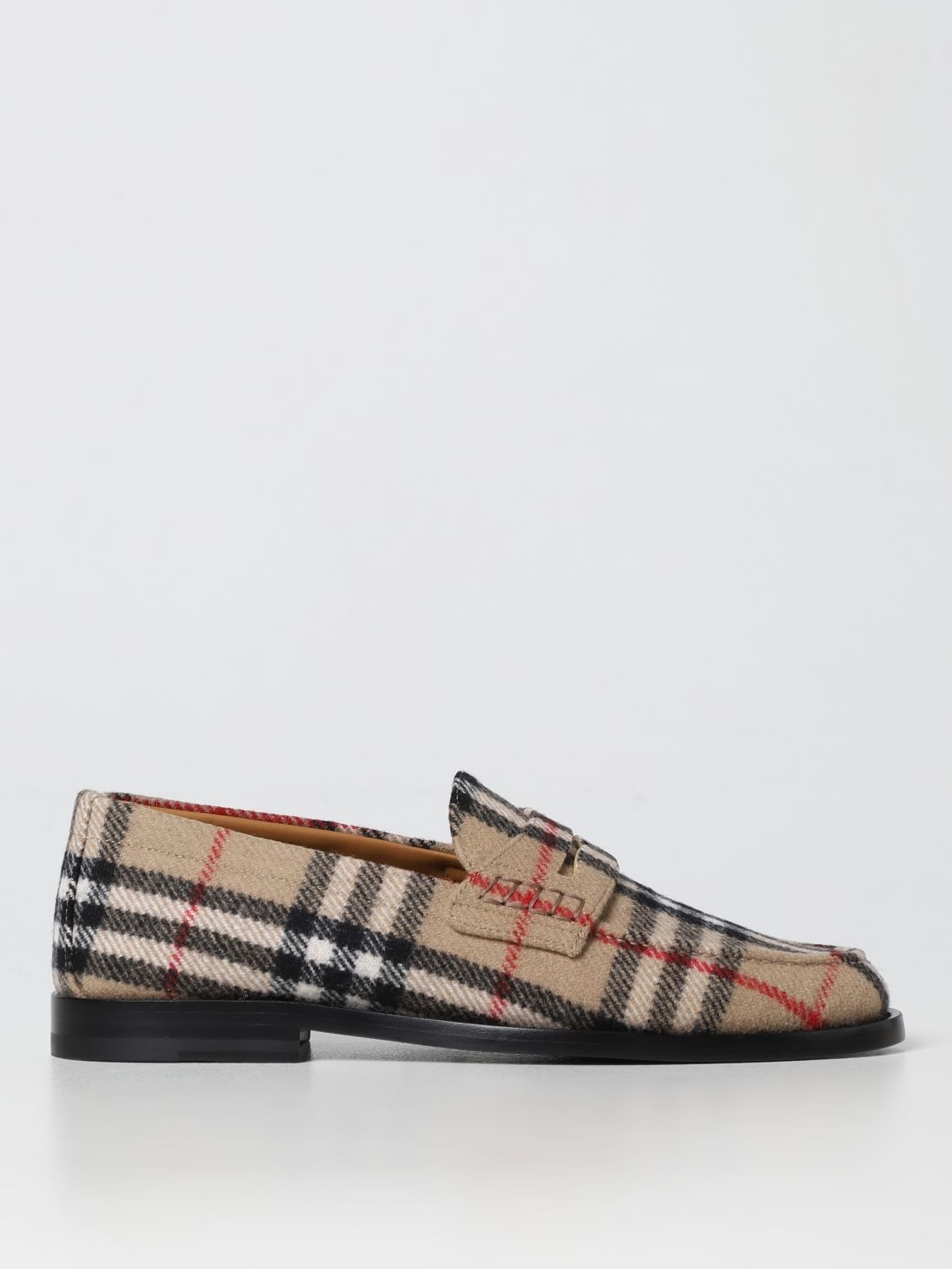 Vintage Check Hackney Burberry moccasins in printed virgin wool - 1