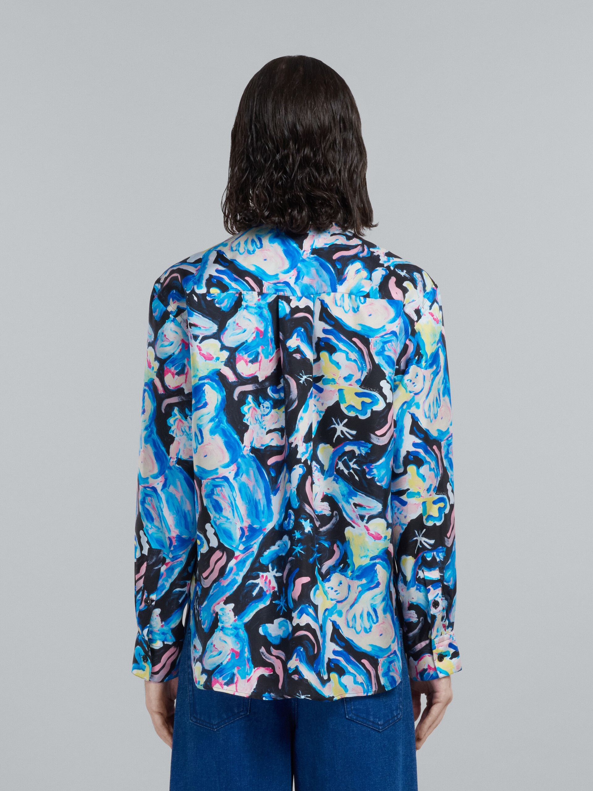 SILK SHIRT WITH LUCIFERI PRINT - 3