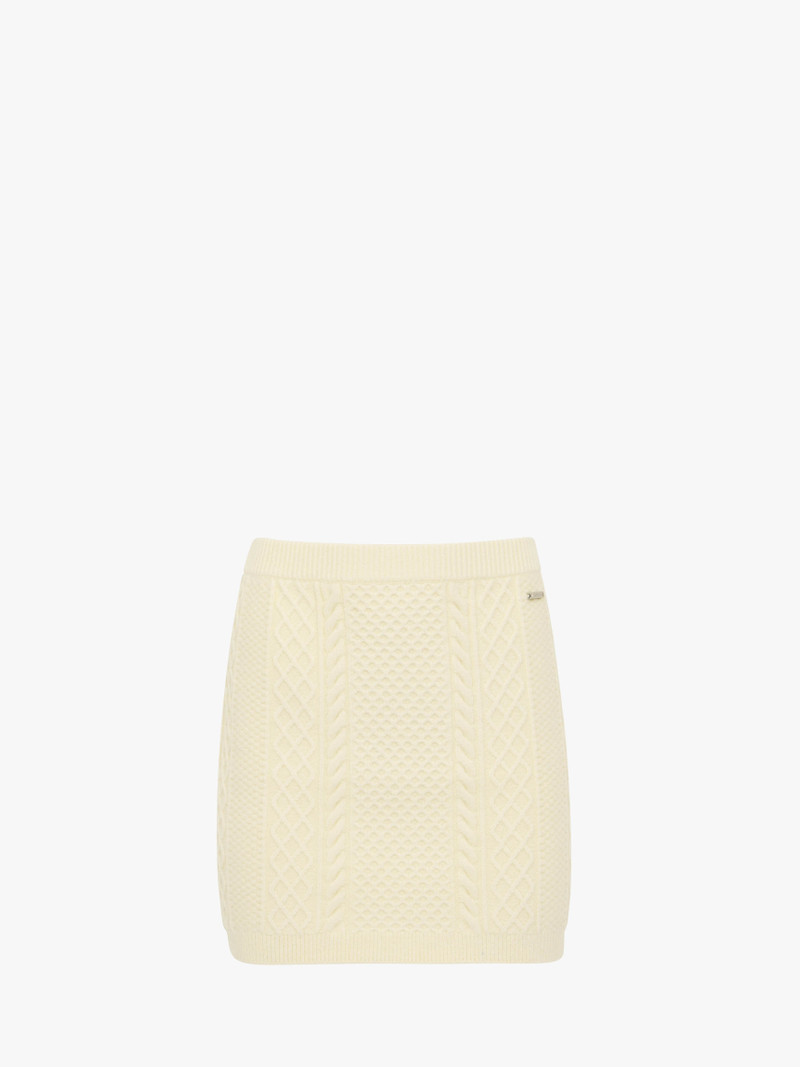 CABLE KNIT MINI SKIRT - 1