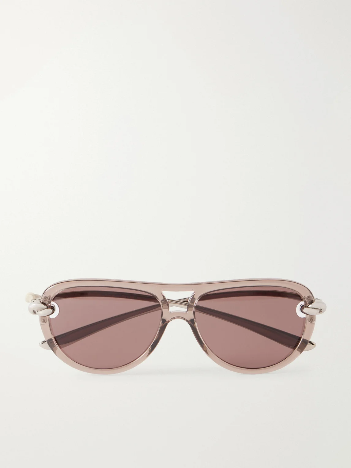 New Knot Aviator-Style Silver-Tone Sunglasses - 1
