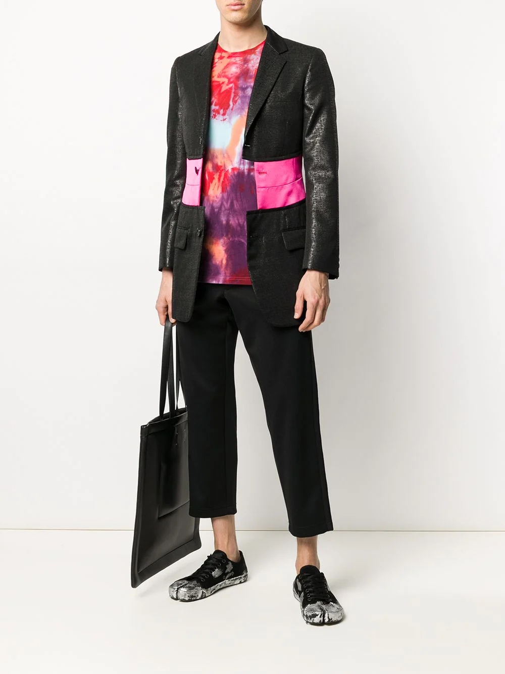 panelled long-length blazer - 2