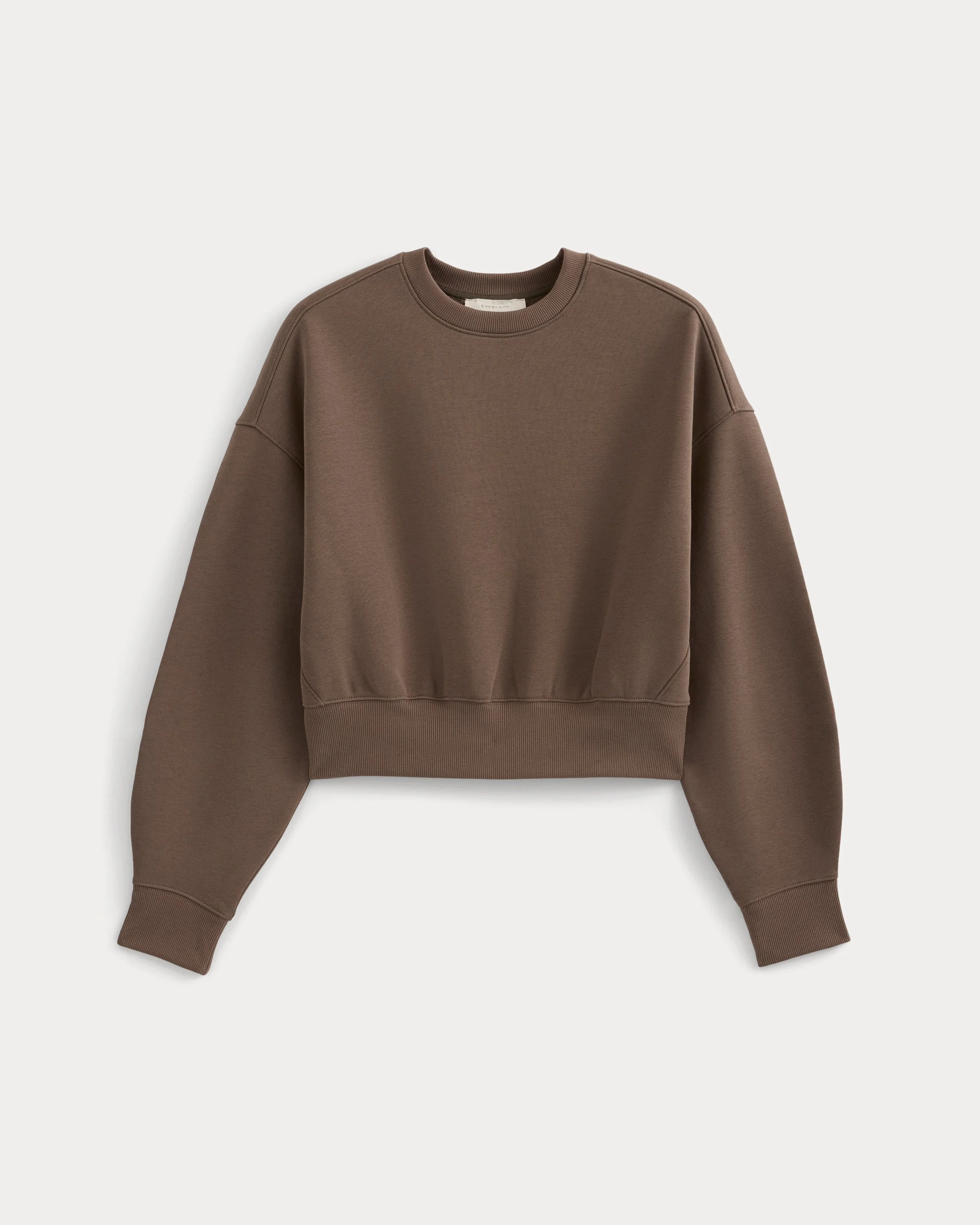 OVERSIZED COCOON CREW IN ELEVATED COTTON - 1