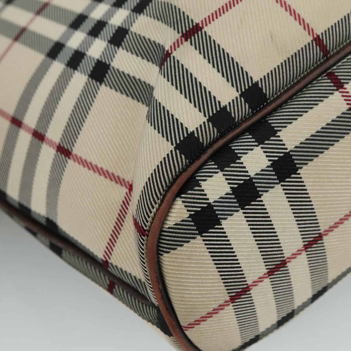 Burberry Nova Check Hand Bag Canvas Beige - 11