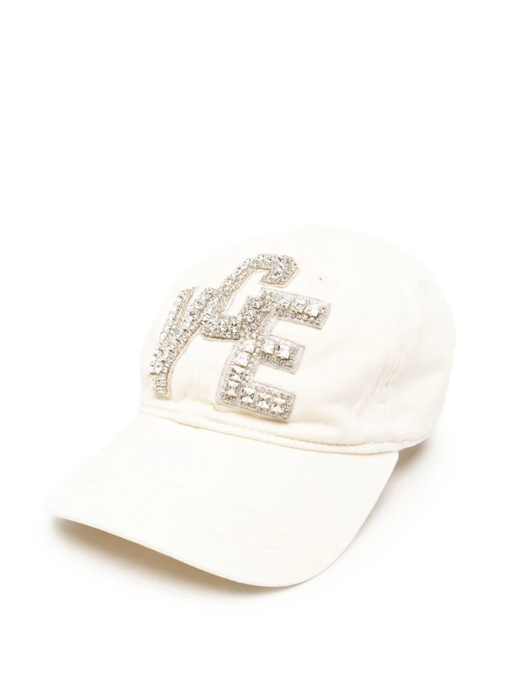 crystal-embellished logo-patch cap - 1