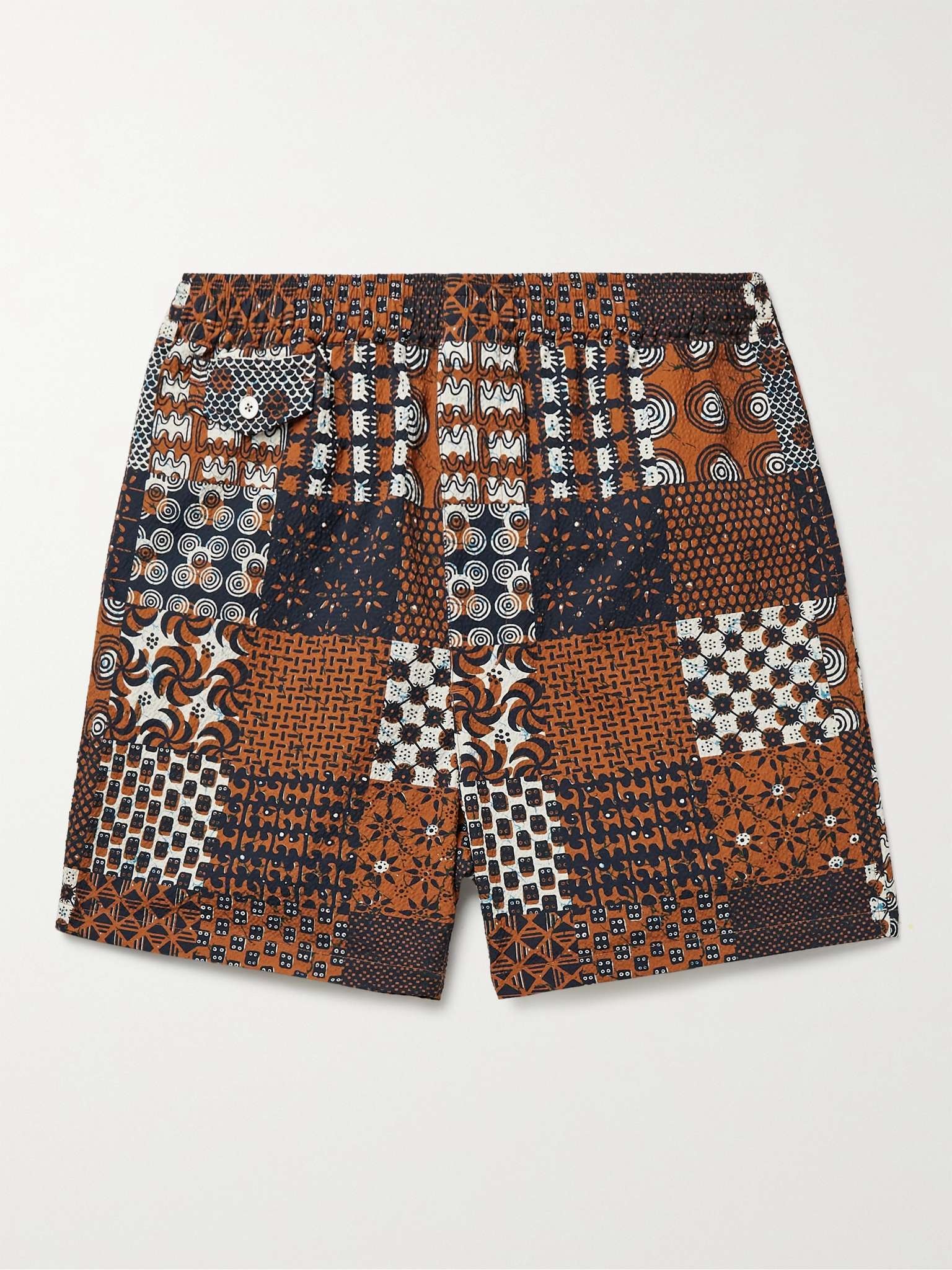 Beach Printed Seersucker Shorts - 1