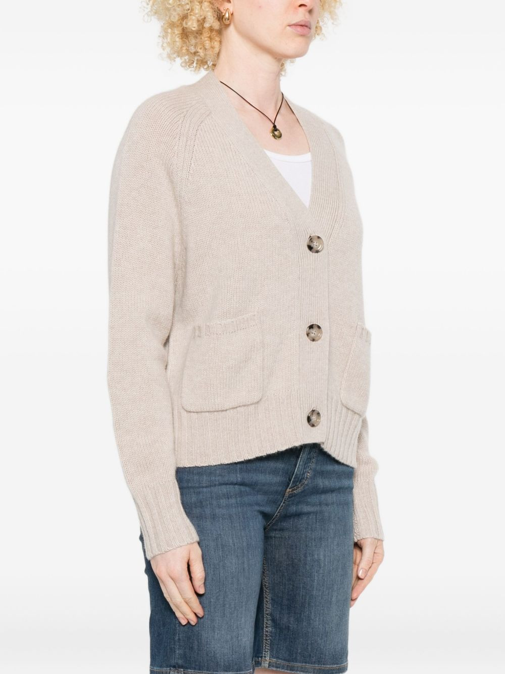 buttoned patch-pocket cardigan - 3