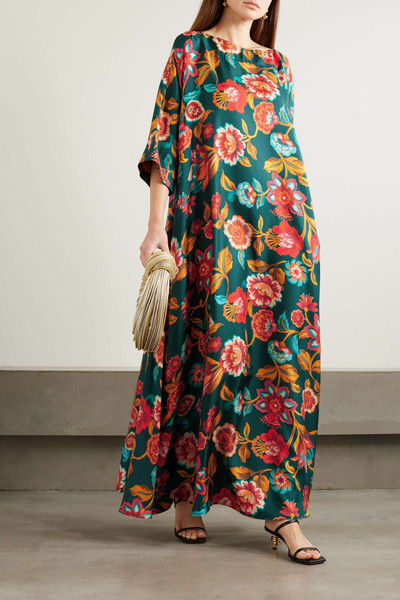 La DoubleJ Muumuu floral-print silk-twill maxi dress outlook