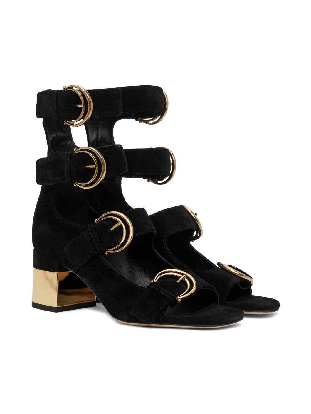 Black Alizè Heeled Sandals - 4