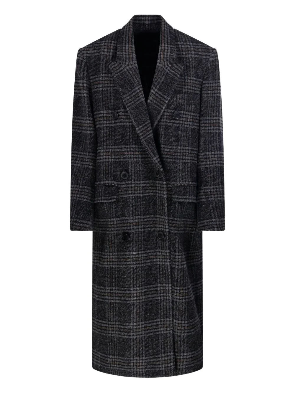 Lexana double-breasted checked coat - 1