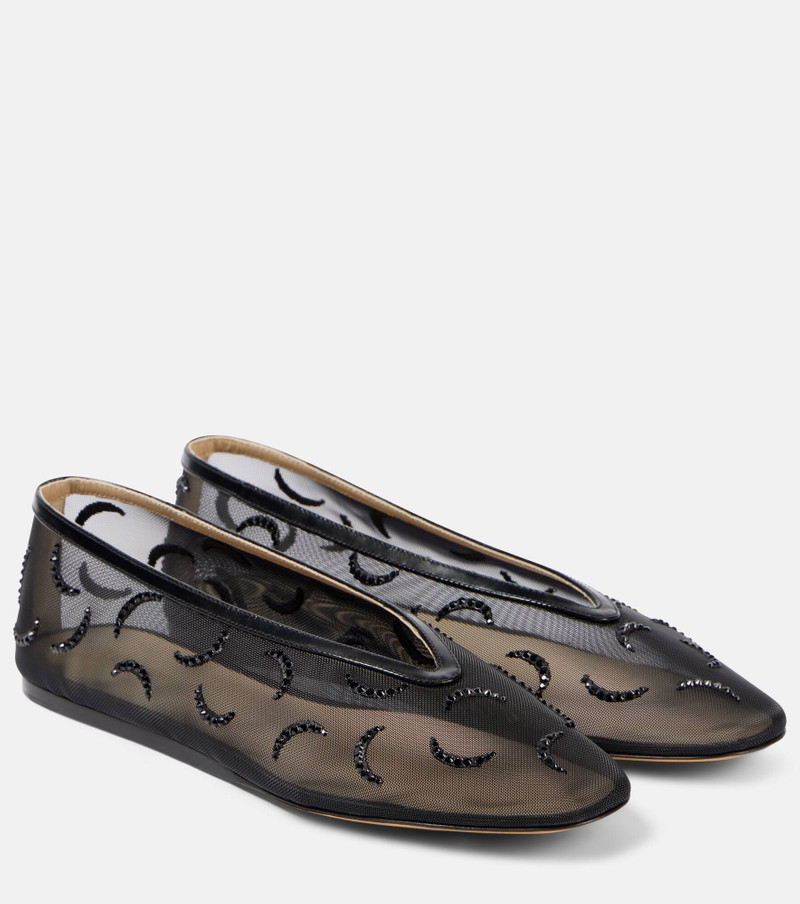 Luna embroidered mesh ballet flats 1