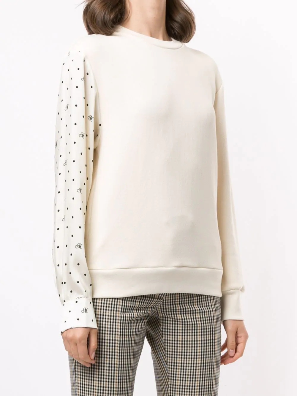 polka-dot sleeve jumper - 3