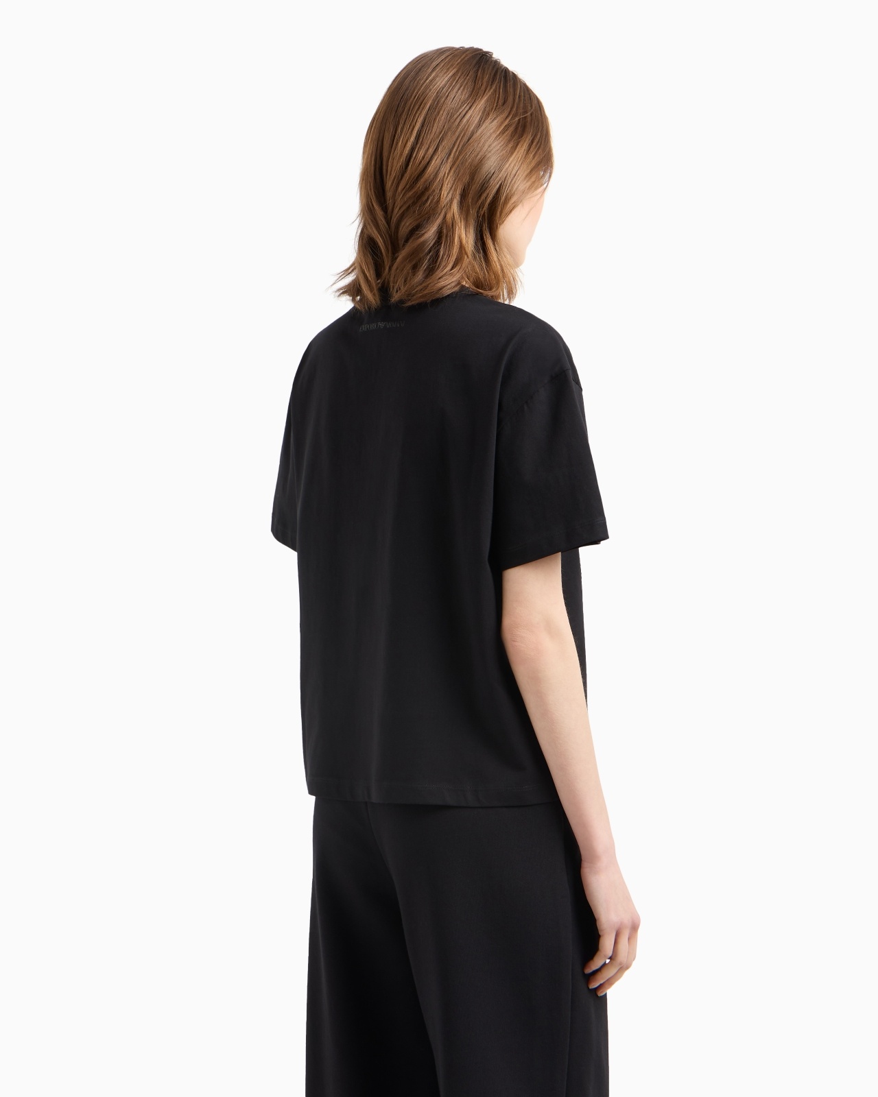 COTTON-JERSEY T-SHIRT WITH OVERSIZED LUREX LOGO - 3
