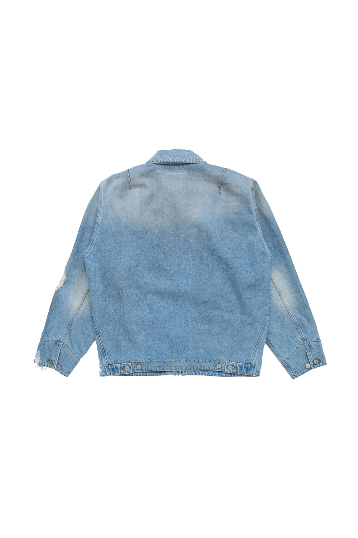 MM6 Maison Margiela Zip-Up Denim Jacket Blue - 2