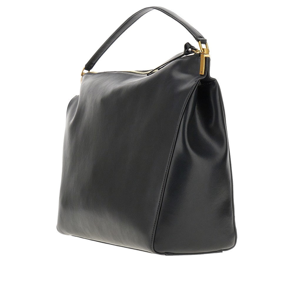 LARGE LEATHER HOBO BAG - 2