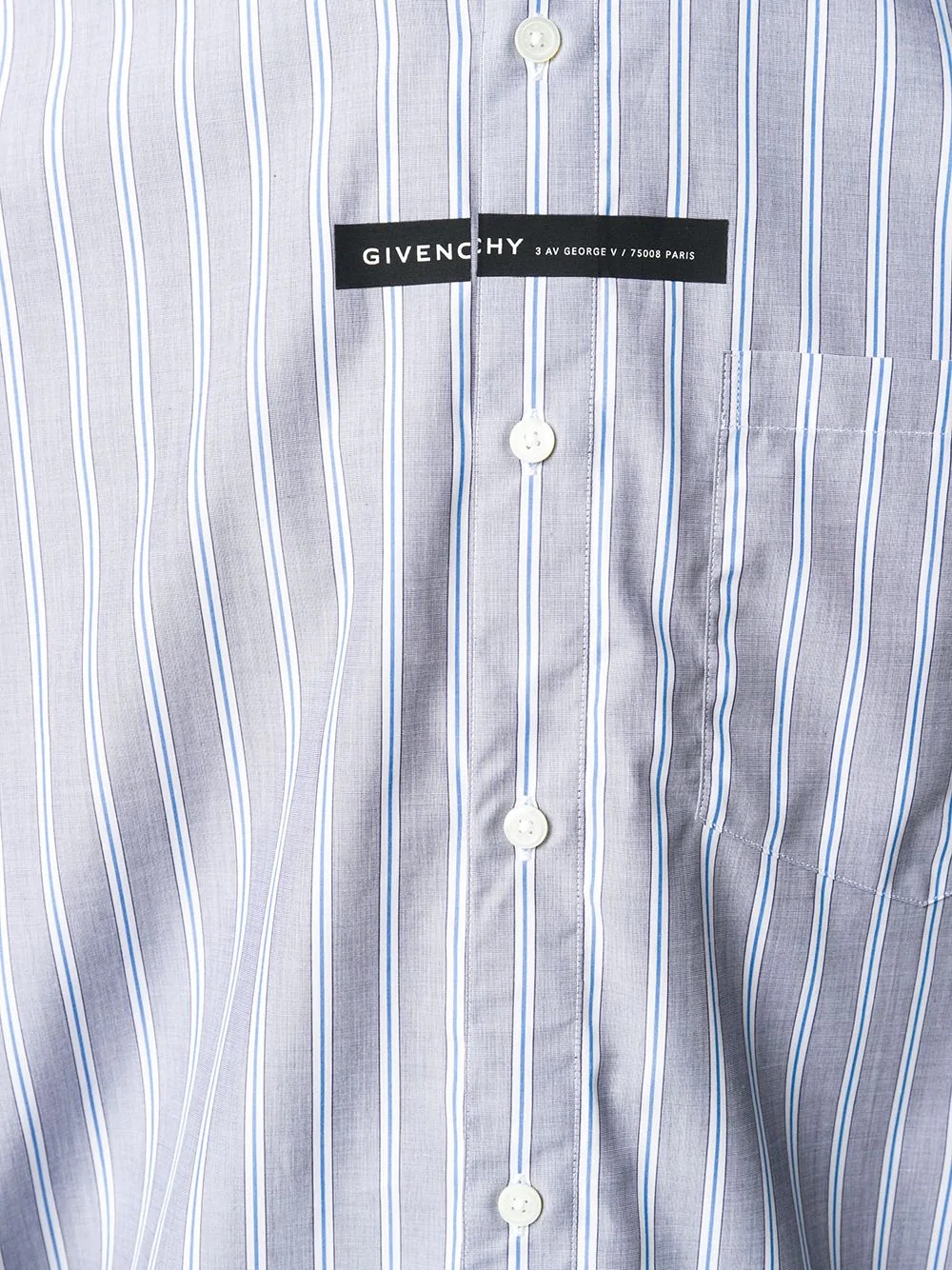 vertical-stripe short-sleeve shirt - 5