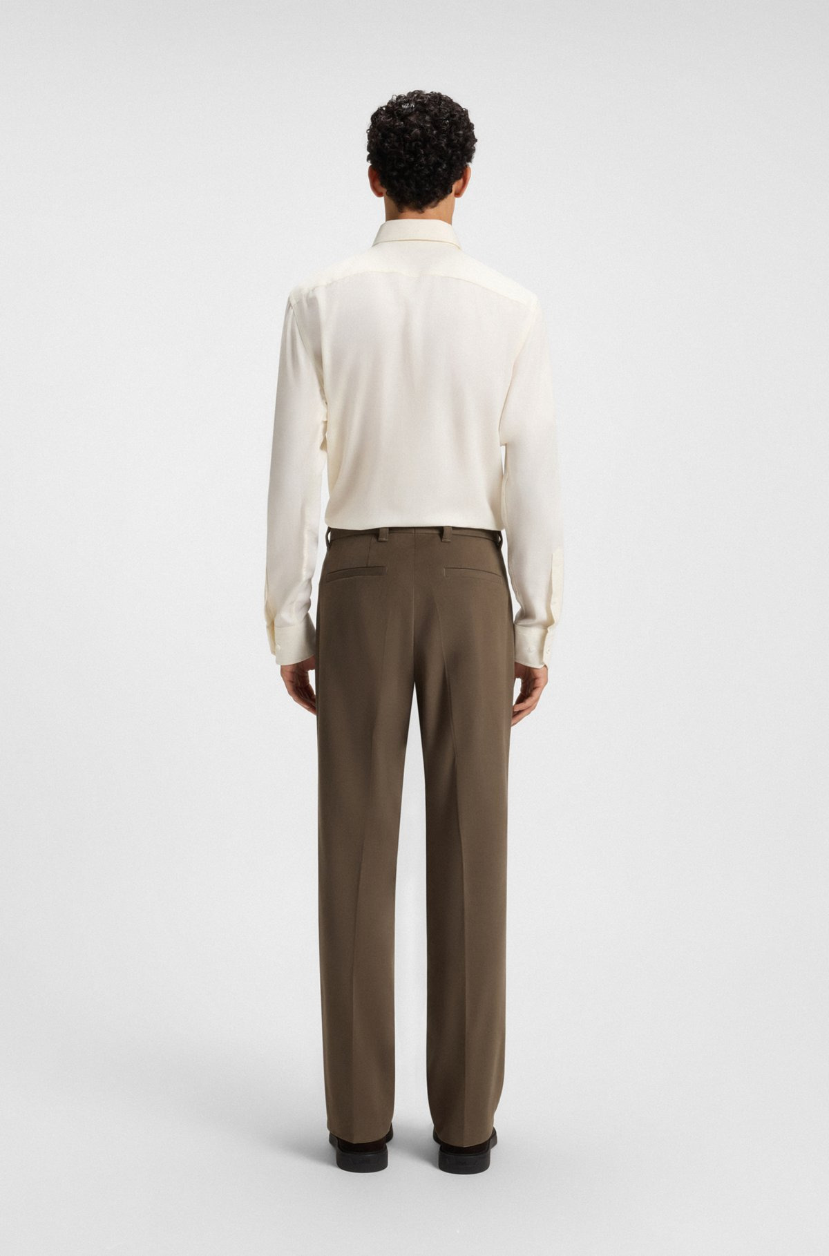 RELAXED-FIT PANTS IN MERCERISED STRETCH COTTON - 4