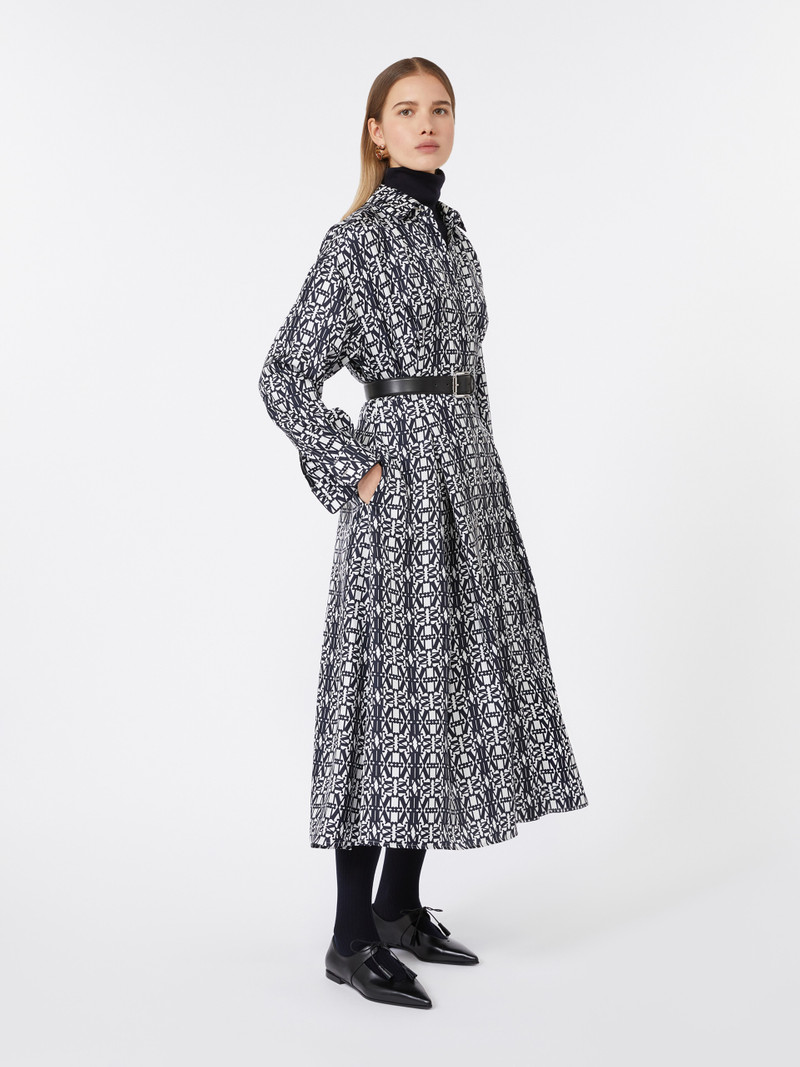 Max Mara ESPLOSO Printed twill shirt dress outlook