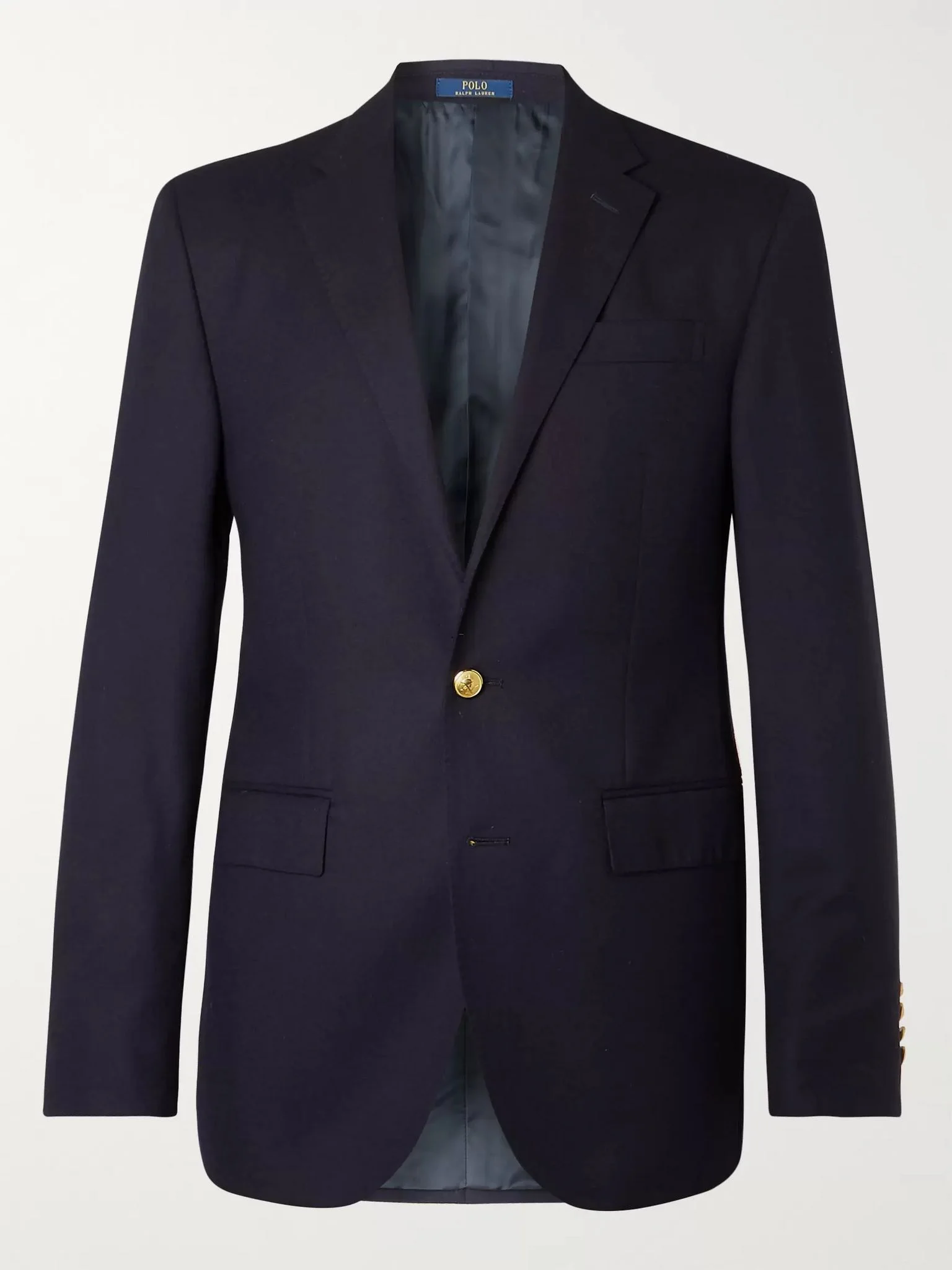 Navy Slim-Fit Unstructured Linen-Blend Blazer Navy - 1
