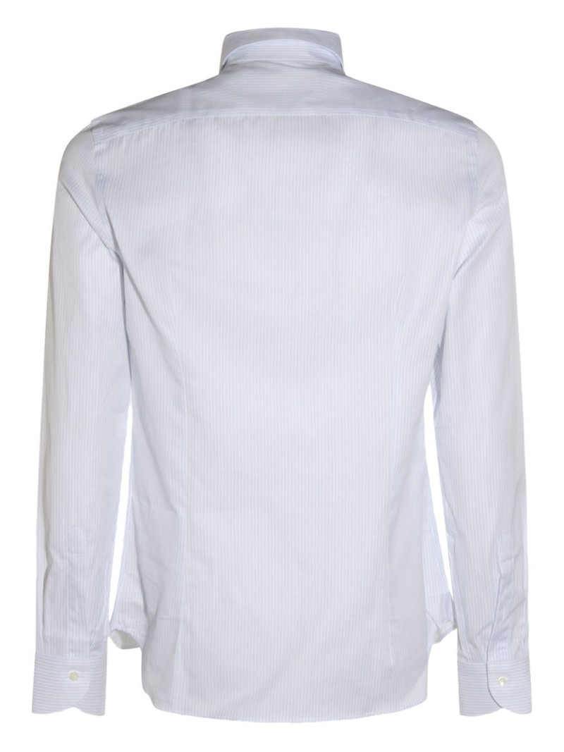 Canali striped button-fastening shirt outlook