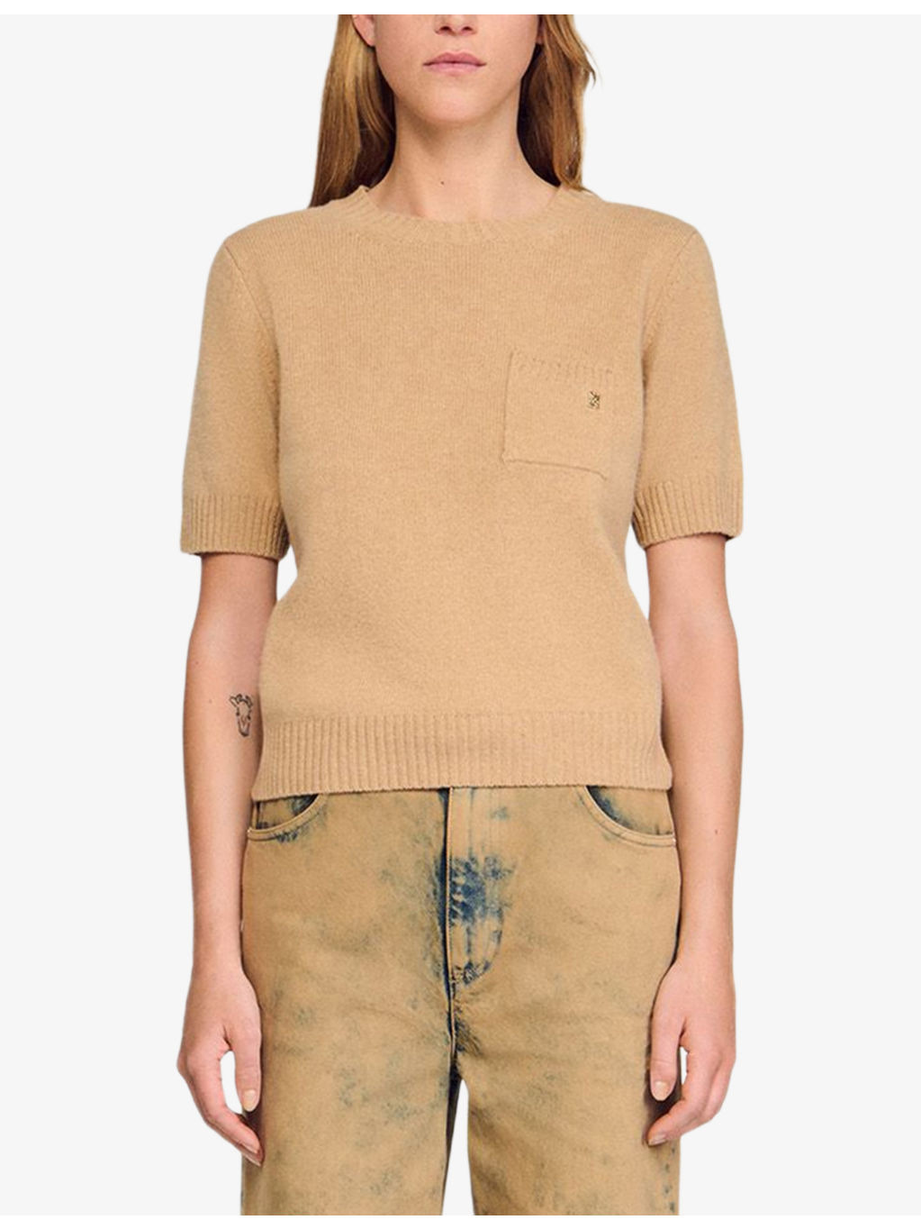 Logo-Embroidered Short-Sleeve Wool Jumper - 3