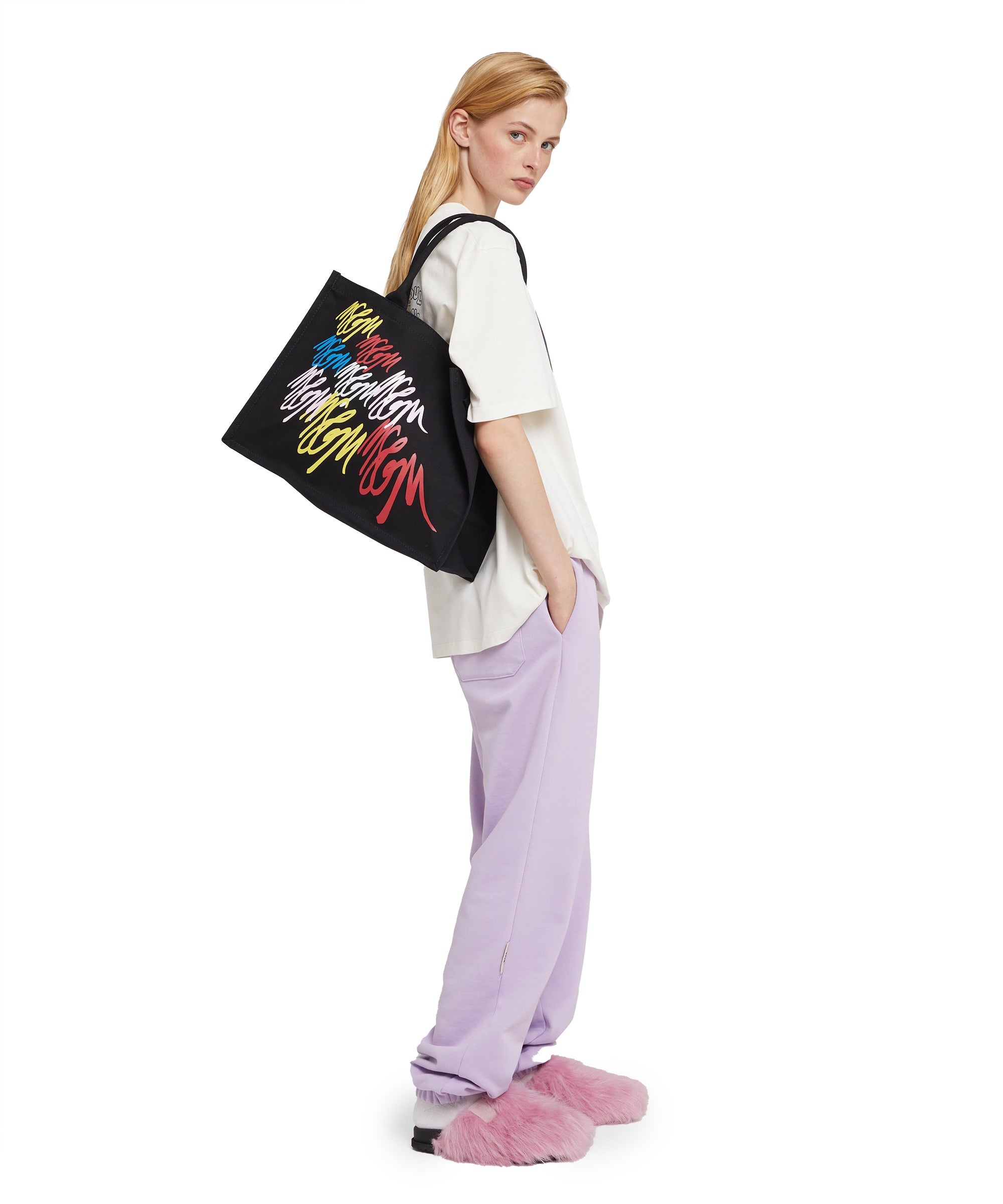 Blended cotton MSGM Canvas Tote Bag - 5