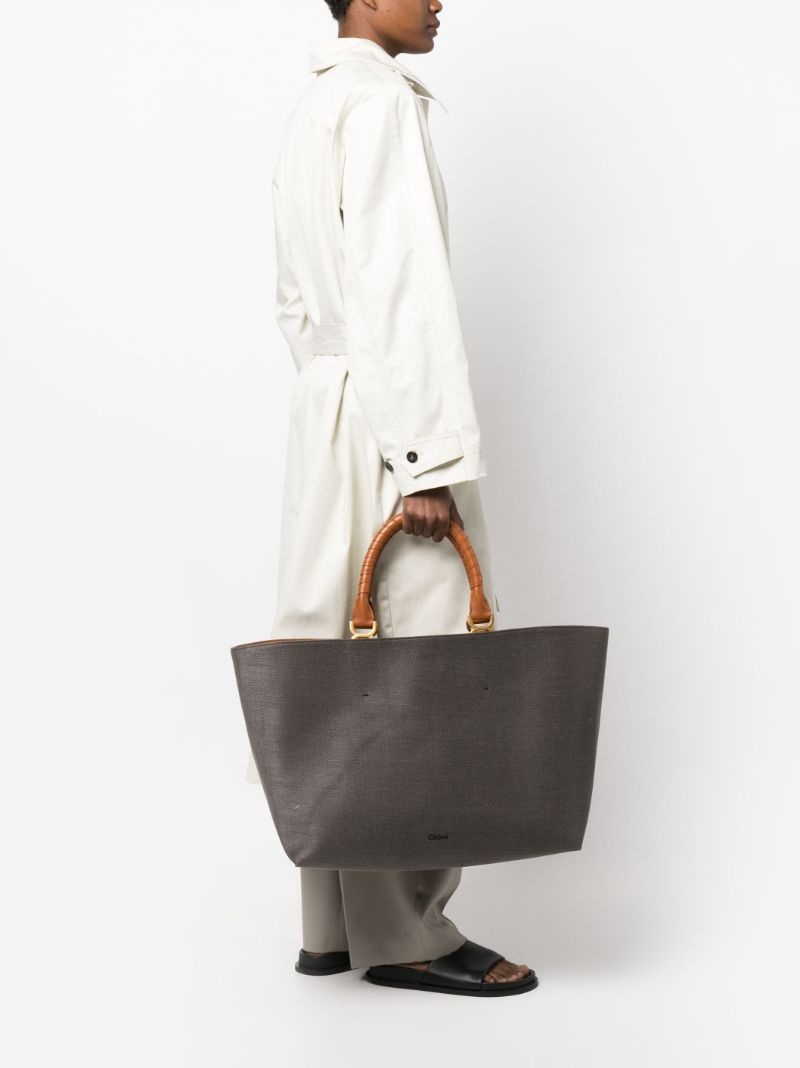 Marcie linen tote bag - 2