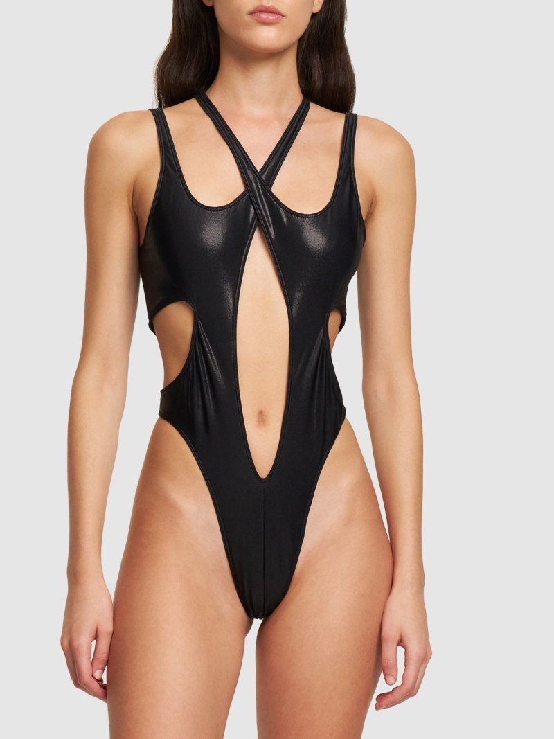 Lycra cut out one piece swimsuit - 2