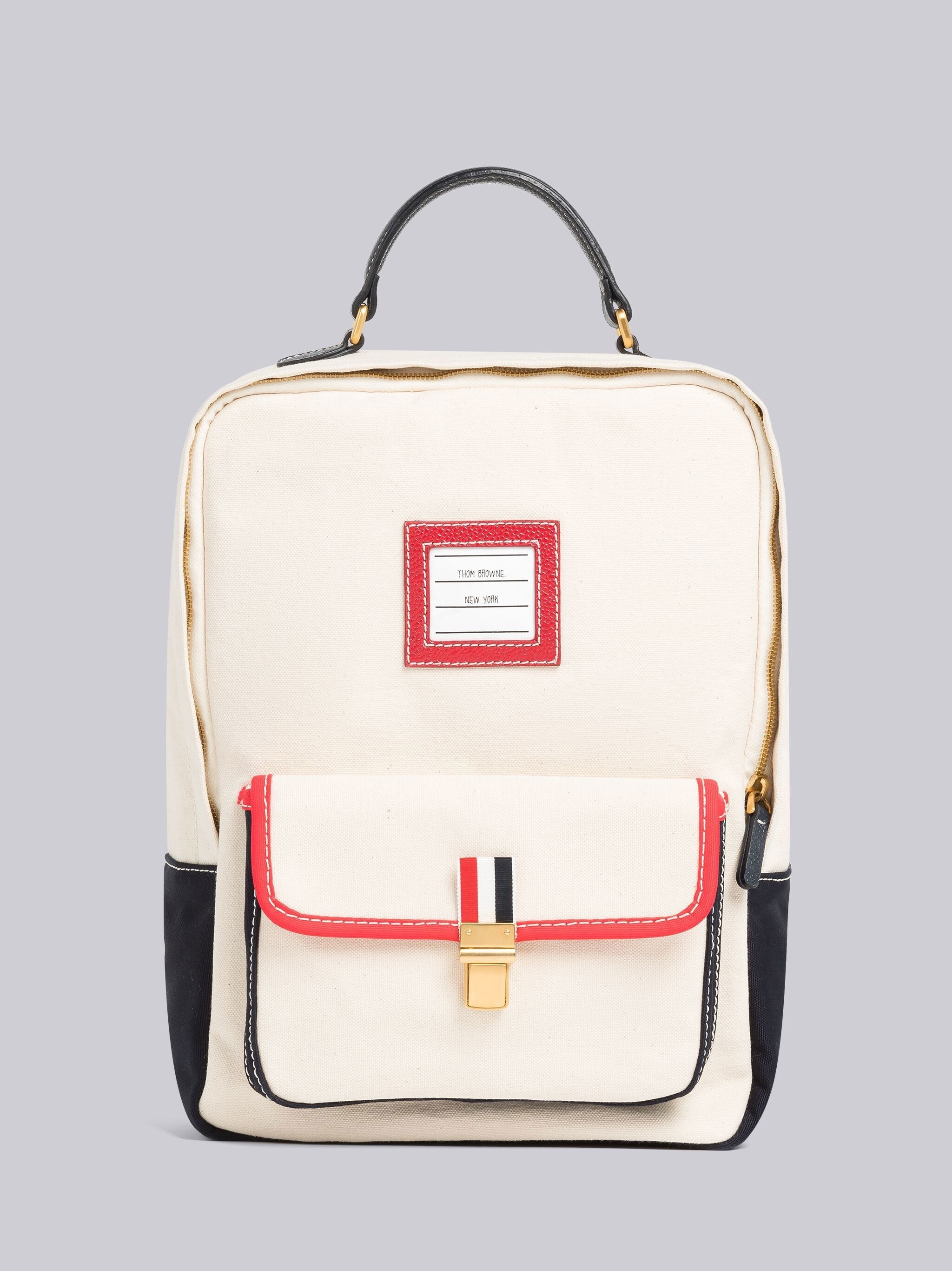 Canvas Front Pocket School Backpack - 1