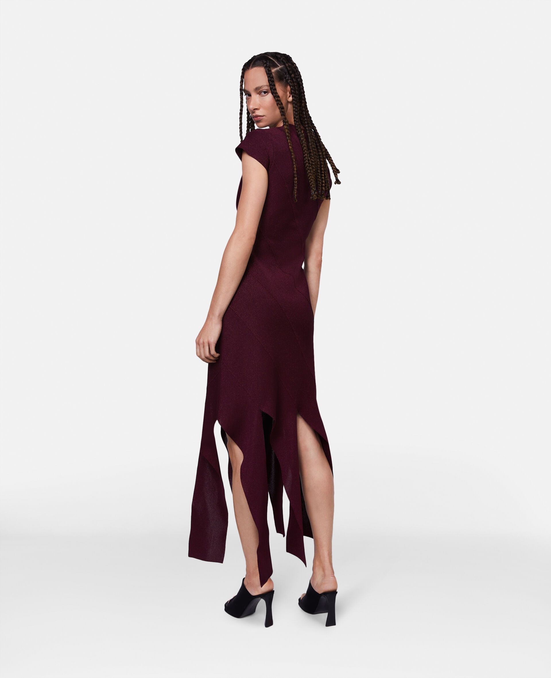 Lurex Rib Knit Midi Dress - 3