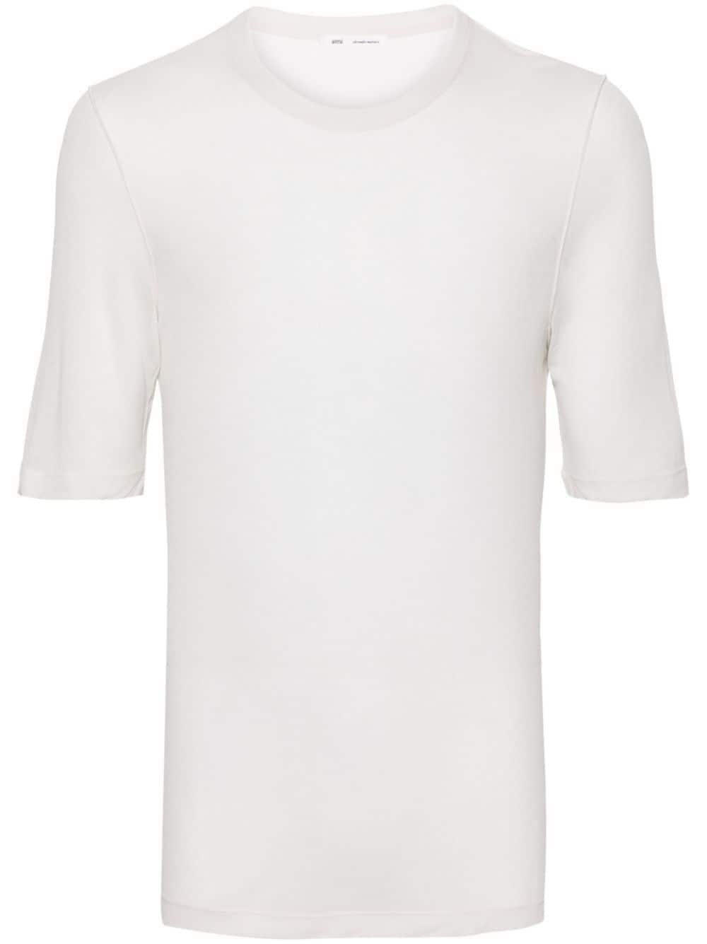 semi-sheer lyocell T-shirt - 3