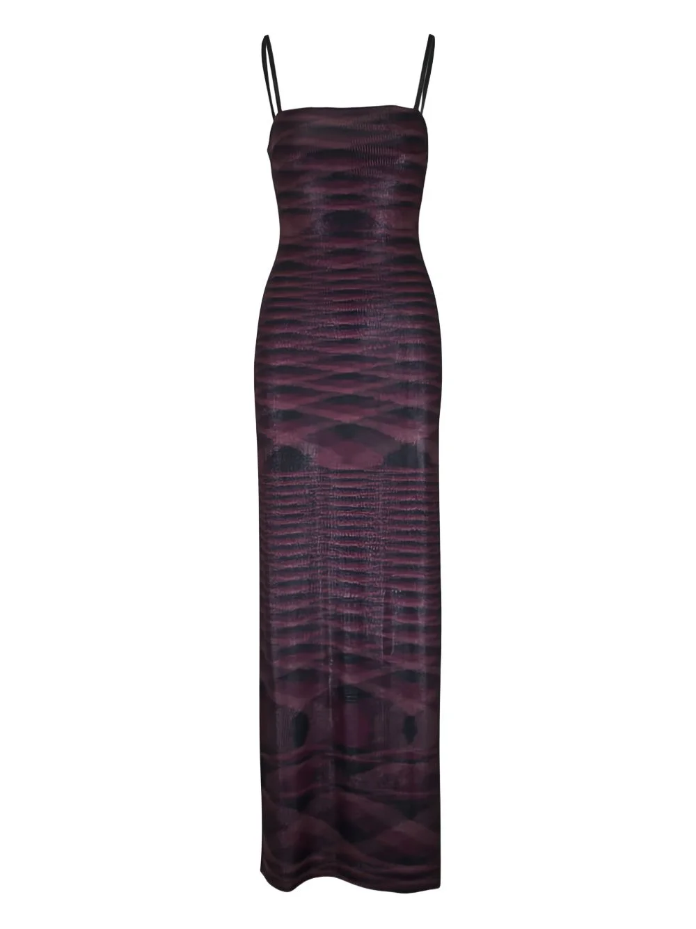 strappy printed maxi dress - 1