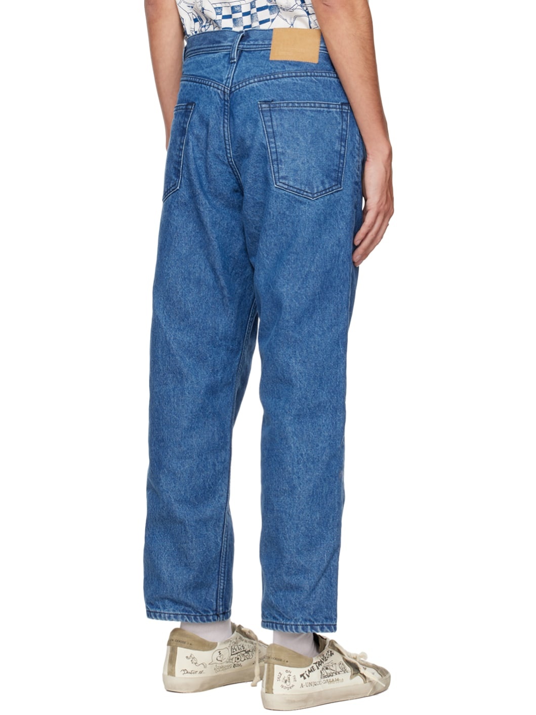 Blue Flannel Lined Jeans - 3