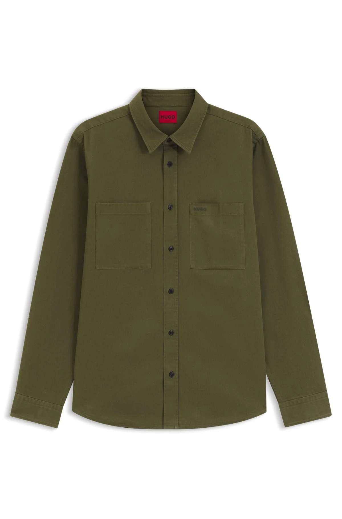 RELAXED-FIT SHIRT IN COTTON TWILL WITH CHEST LOGO - 1