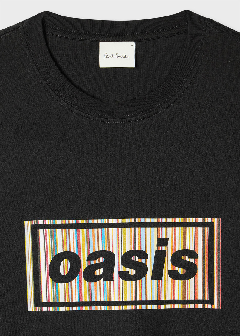 Paul Smith Paul Smith x Oasis - Black 'Signature Stripe' Logo T-Shirt outlook
