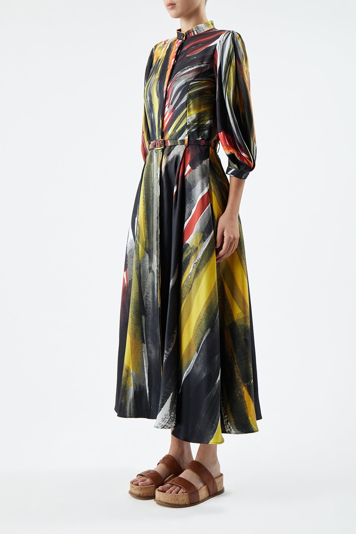 Dexter Dress in Multi Printed Silk - 4