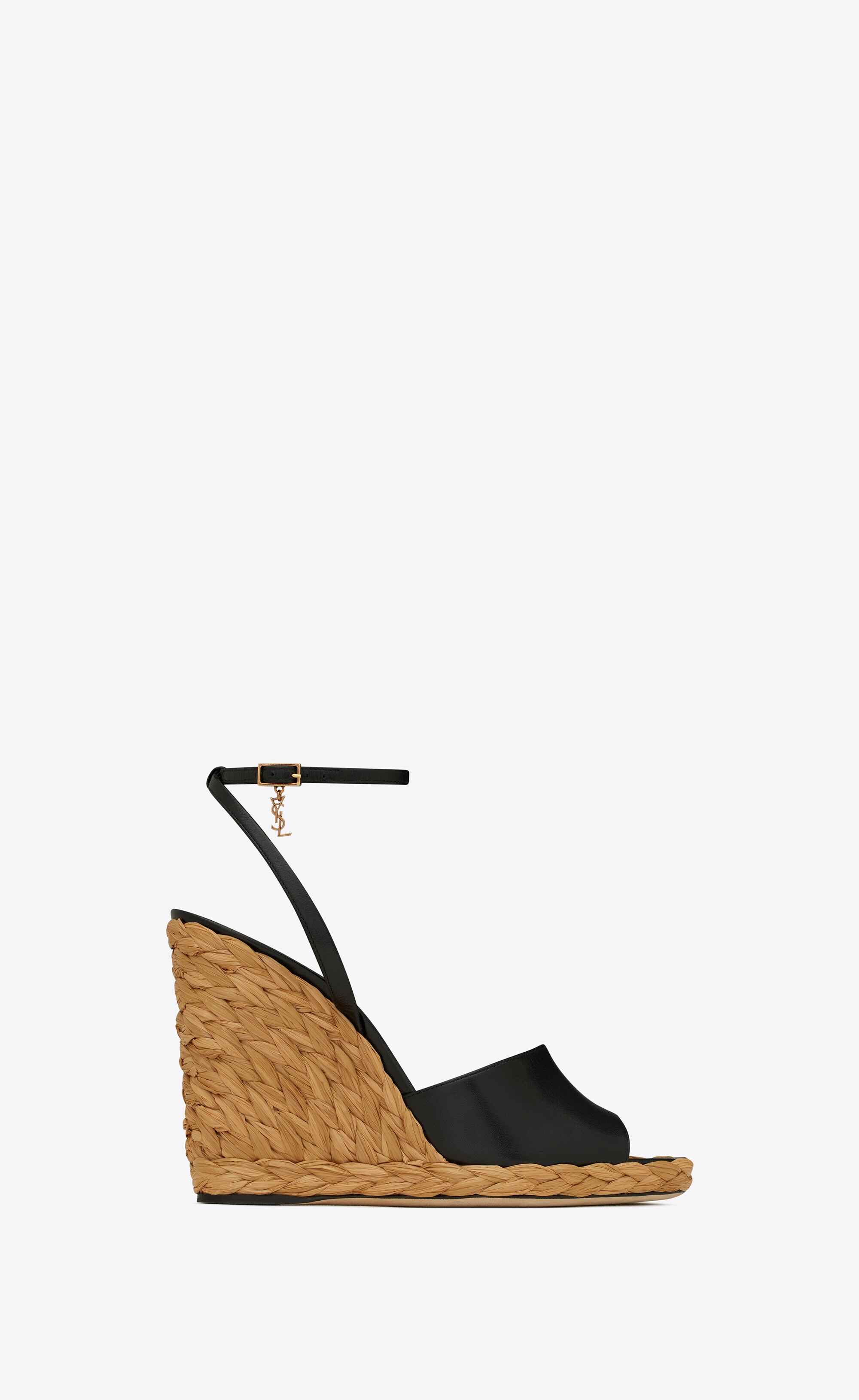 paloma wedge espadrilles in smooth leather - 1