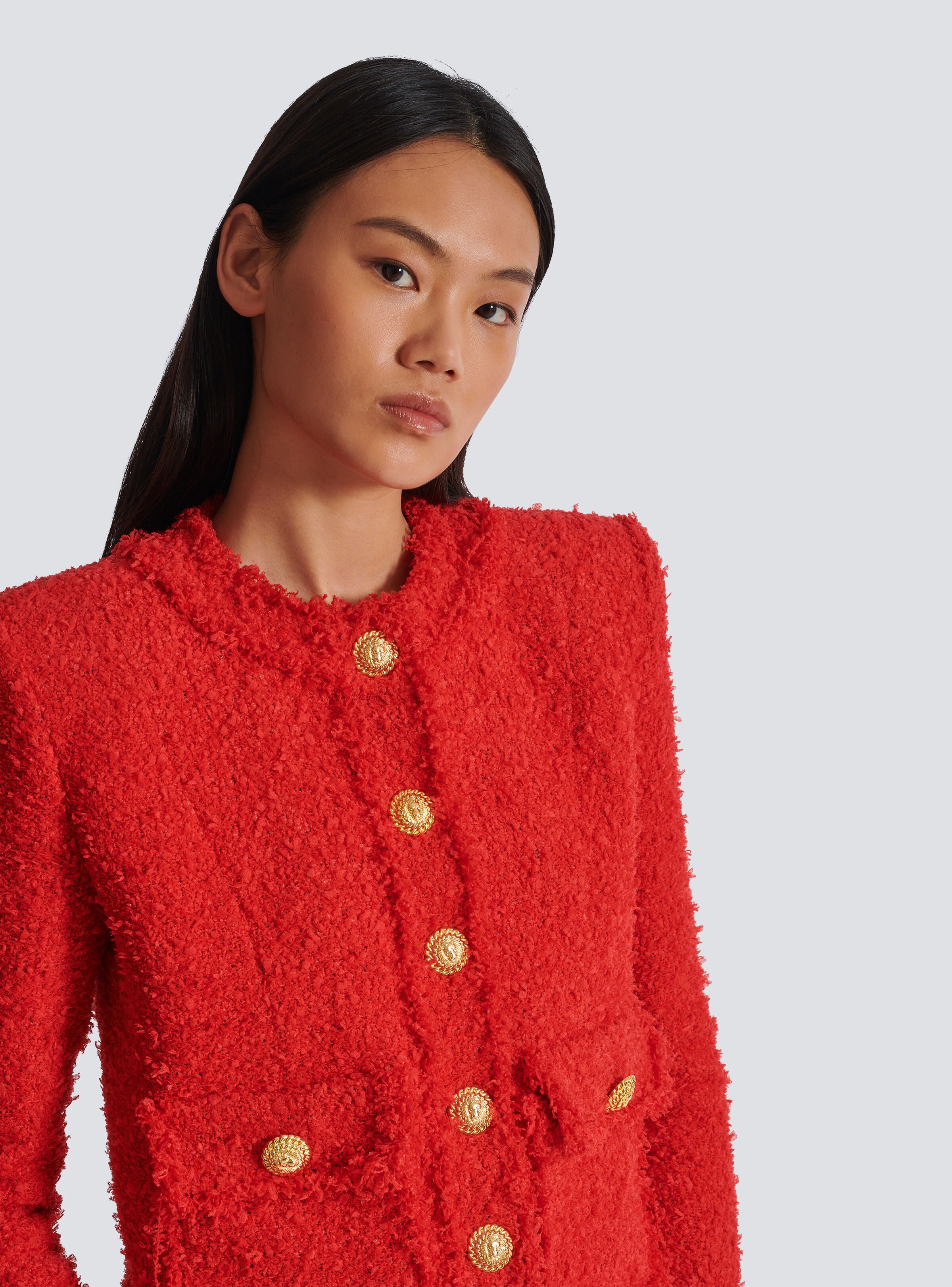 Cropped tweed jacket - 8