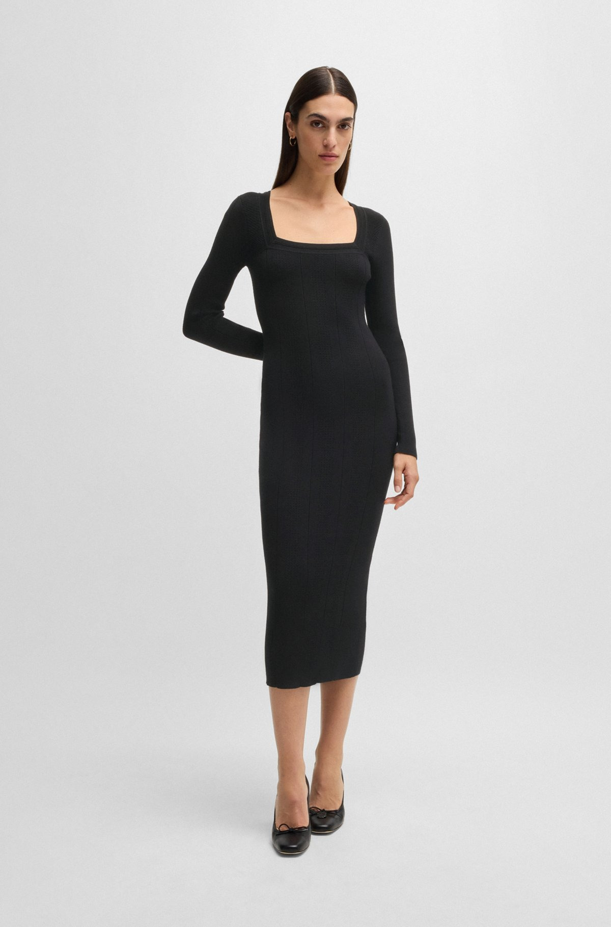 KNITTED RELAXED-FIT DRESS WITH ANTI-BACTERIAL FINISH - 3