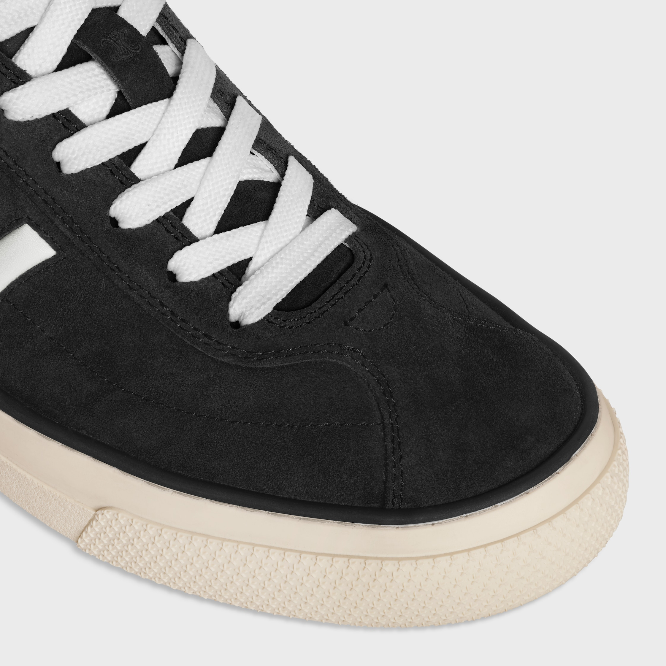 CELINE SUNSET LOW LACE-UP SNEAKER IN SUEDE CALFSKIN AND CALFSKIN - 4