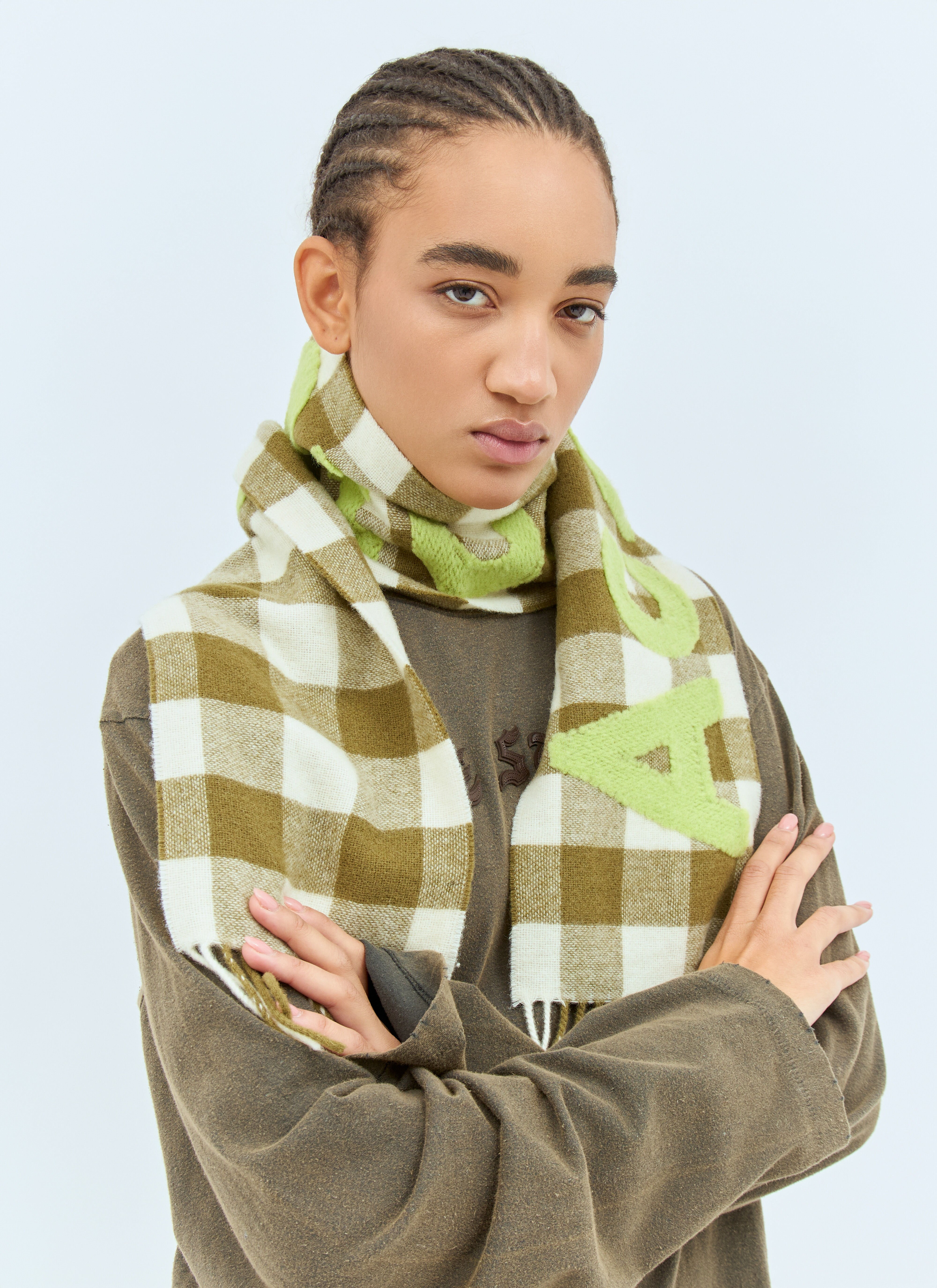 Narrow Check Logo Scarf - 1