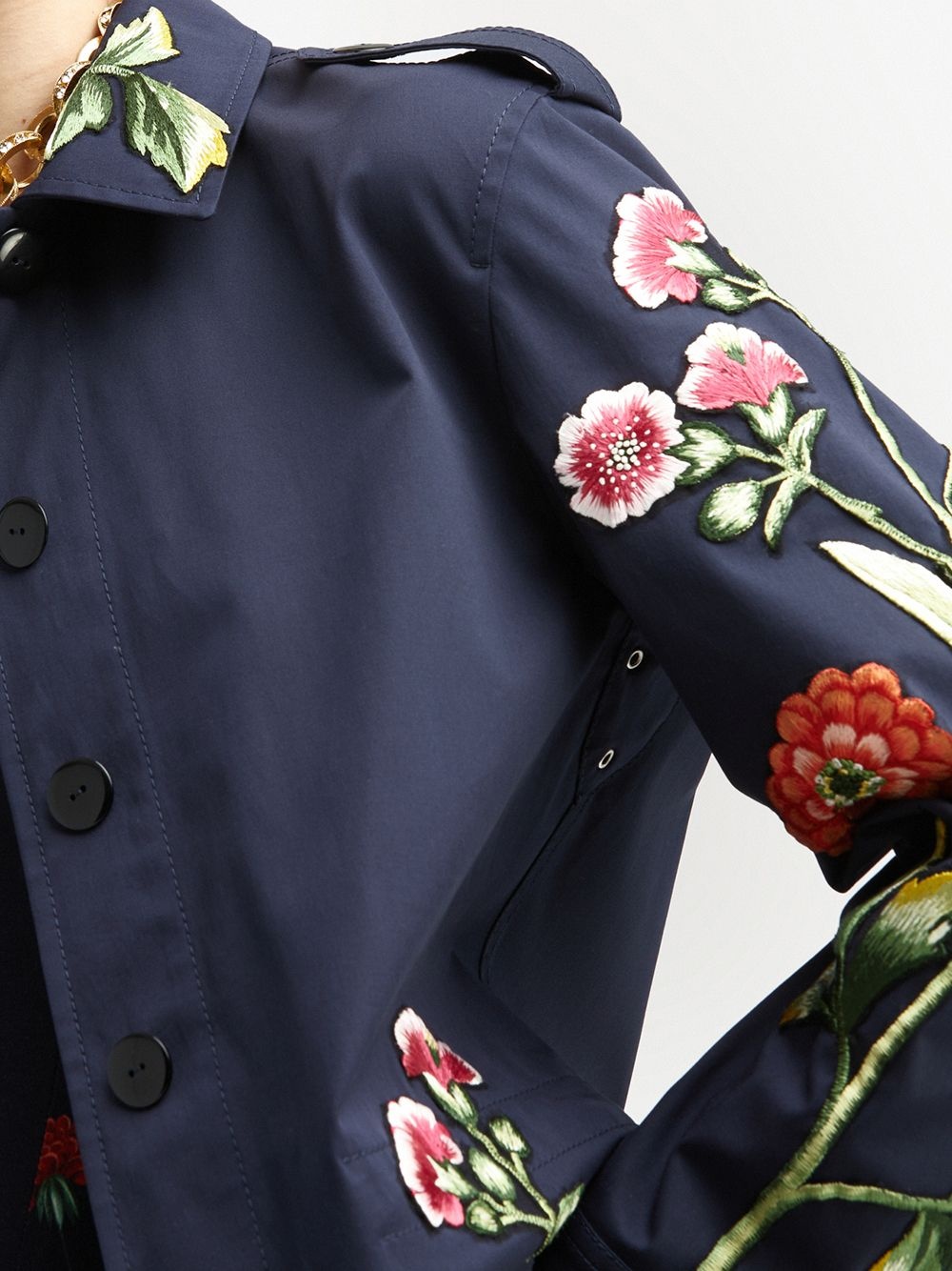 floral-embroidered utility jacket - 5