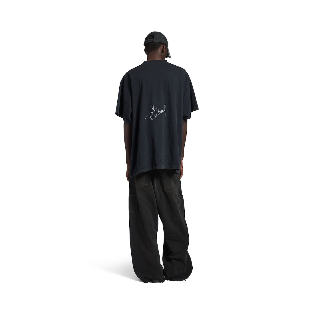 Balenciaga Music | Britney Spears Series Oversized T-shirt in Faded Black /blue - 4