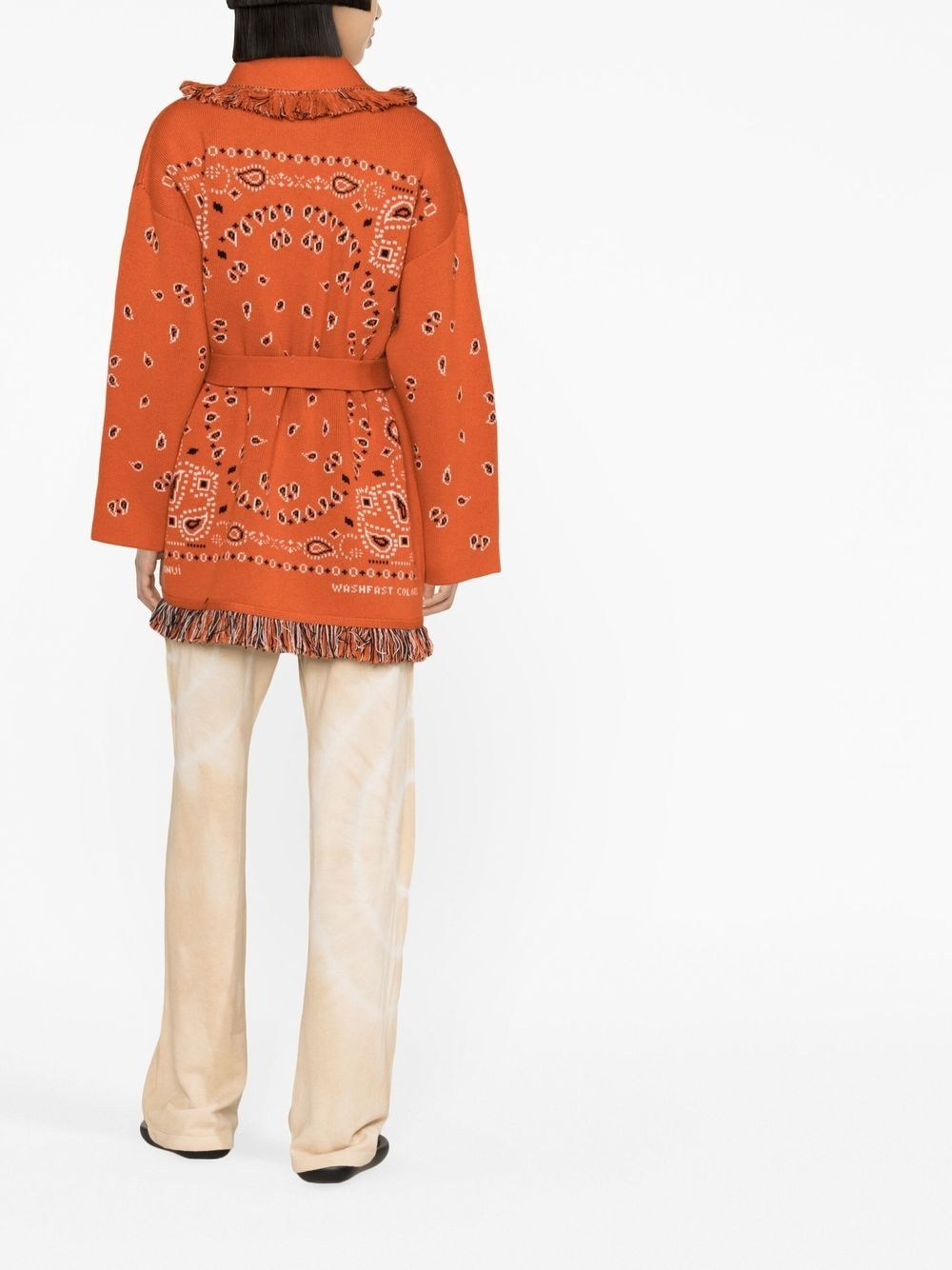 Bandana belted cardigan - 3